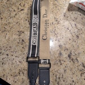Christian Dior Black Beige Shoulder Strap Replacement.